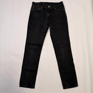 Levi's 511 Jeans Mens 29x30 Black Slim Tapered Dark Wash Denim Stretch Casual